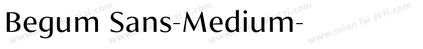 Begum Sans-Medium字体转换